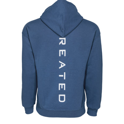 Created Relaxed slate Hoodie rear print view