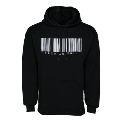 Created Paid In Full Relaxed black hoodie front view