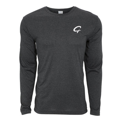 Created Performance dark grey long sleeve front view