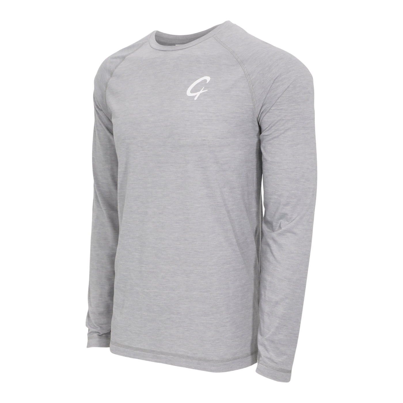 Created Compete light grey long sleeve diagonal view