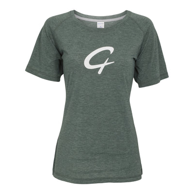 Created Women's Compete sage short sleeve t-shirt  front view