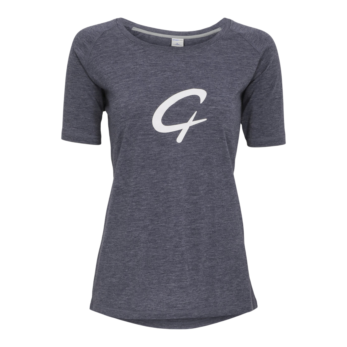 Created Women's Compete navy short sleeve t-shirt front view
