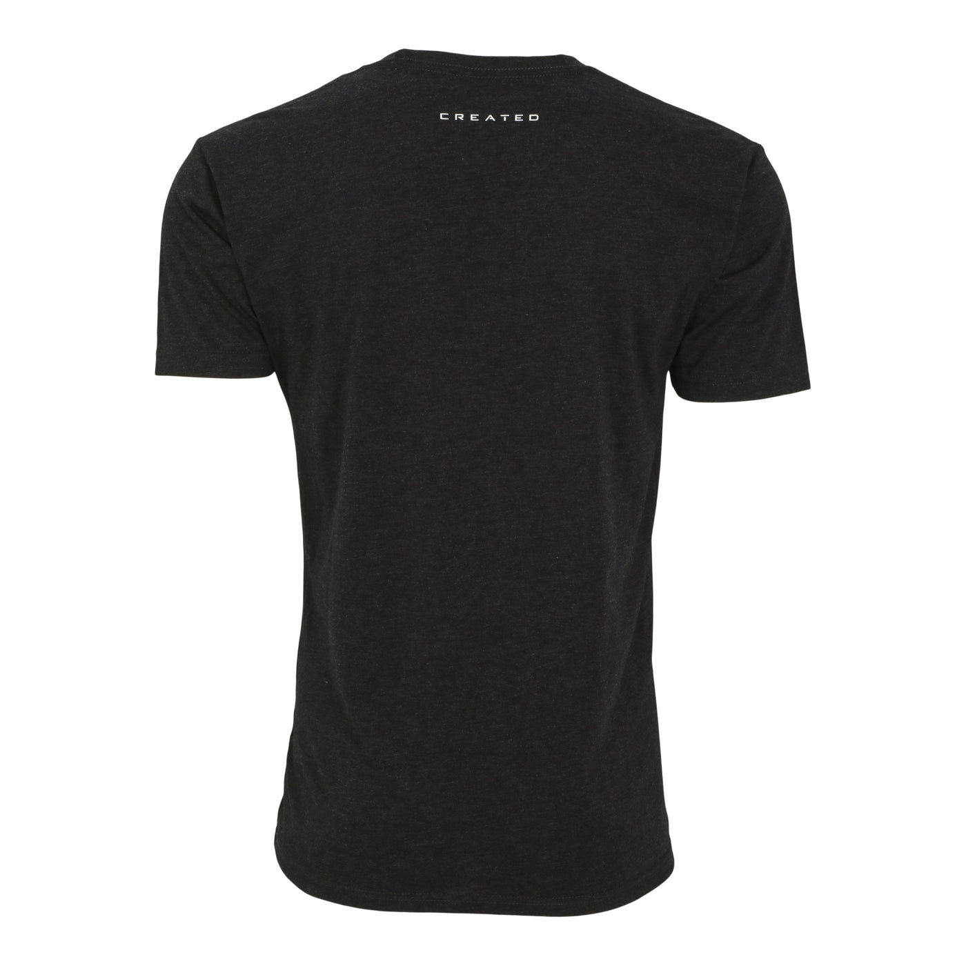 Created Infinity Ichthys Tri-Blend black T-shirt rear view