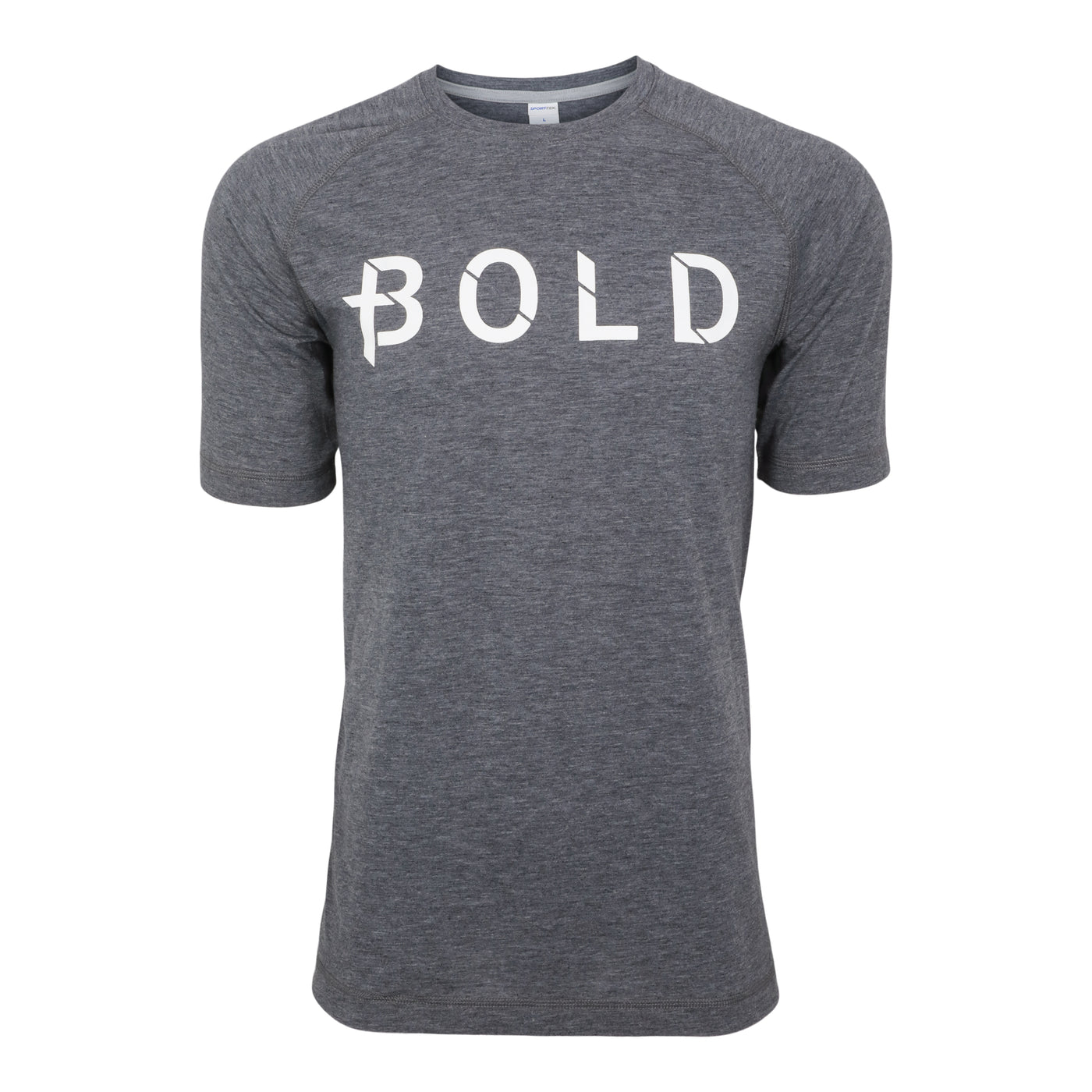 Created Men's Bold Compete dark grey short sleeve t-shirt front view