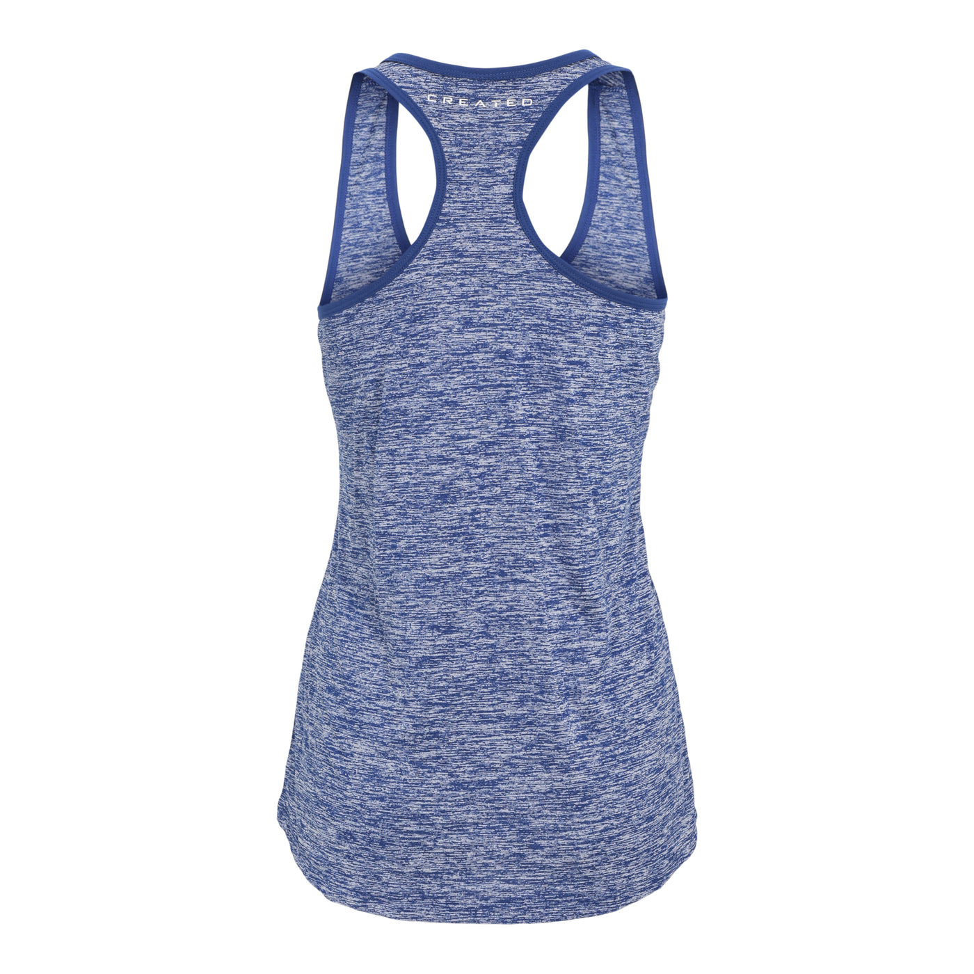 Created Women's Charged ice blue tank top alternate rear view