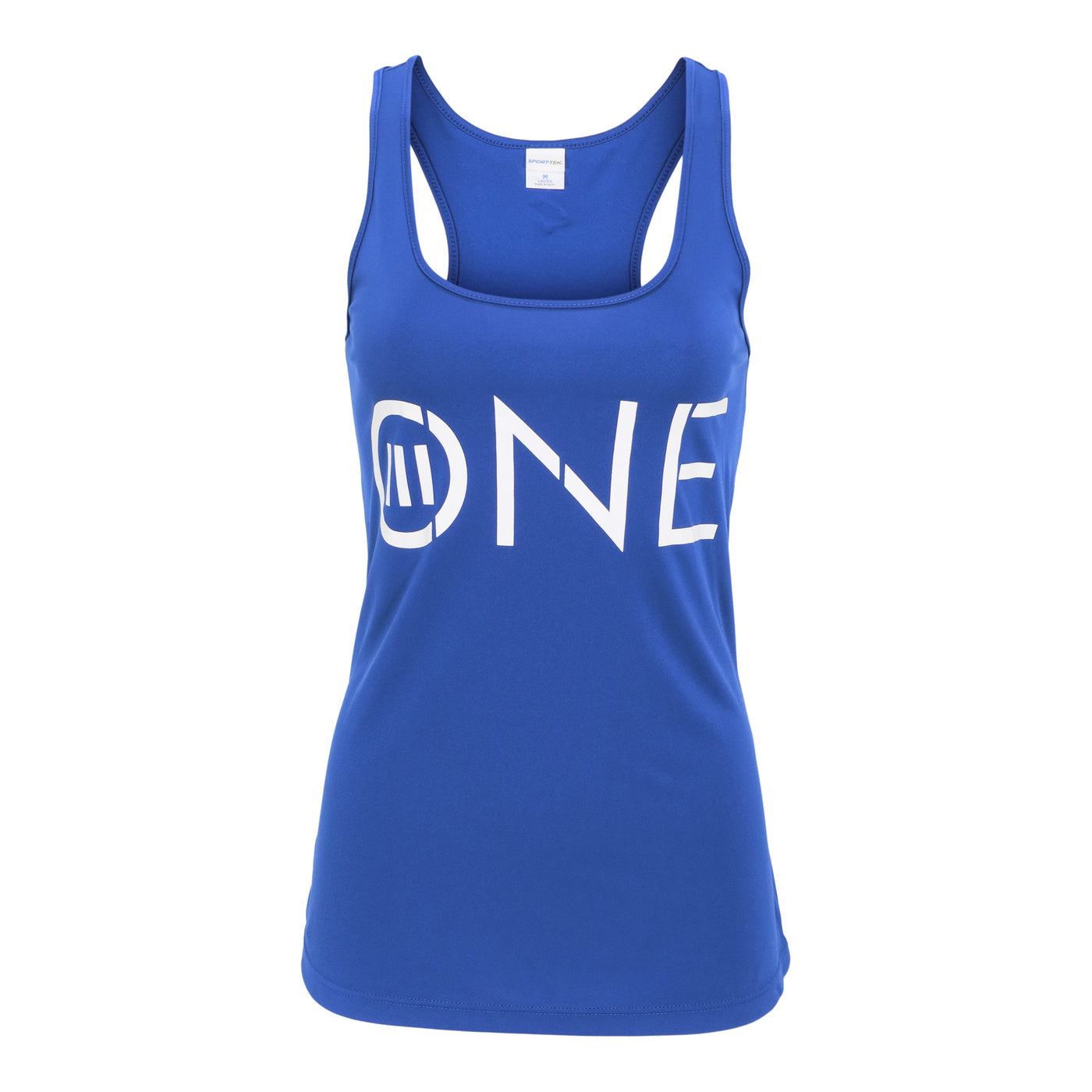 Created Women's Trinity Performance royal tank top alternate front view