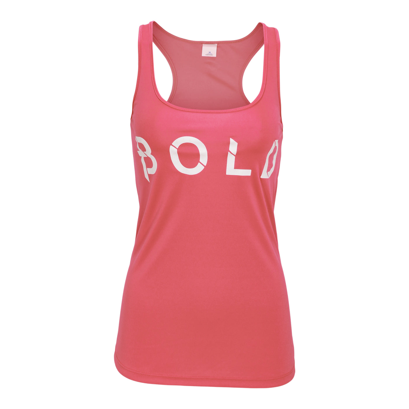 Created Women's Bold Performance coral tank top alternate front view
