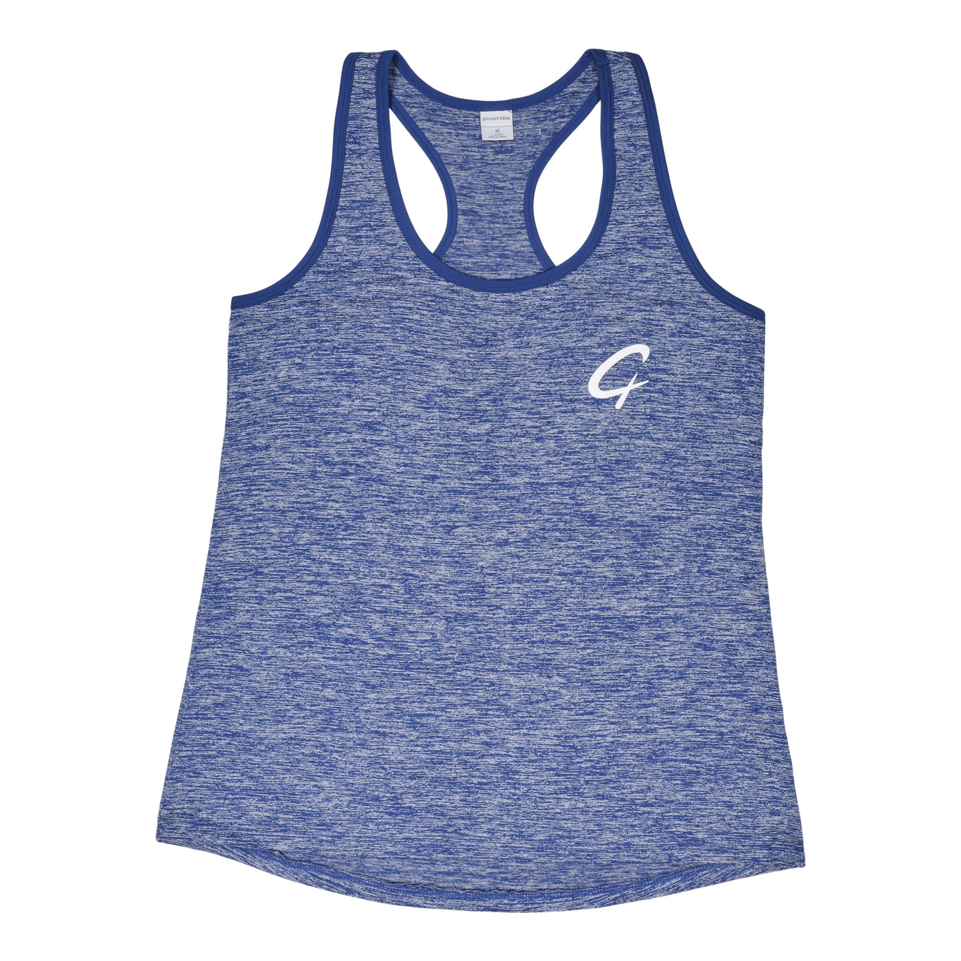 Created Women's Charged ice blue tank top front view
