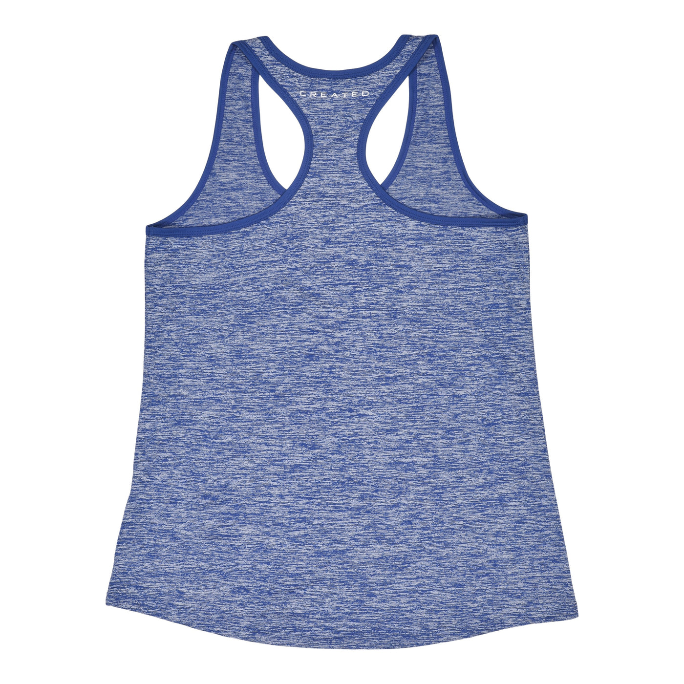 Created Women's Charged ice blue tank top rear view