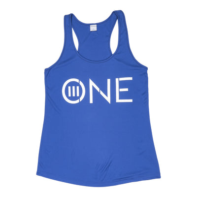 Created Women's Trinity Performance royal tank top front view