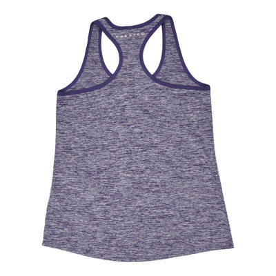 Created Women's Charged electric purple tank top rear view