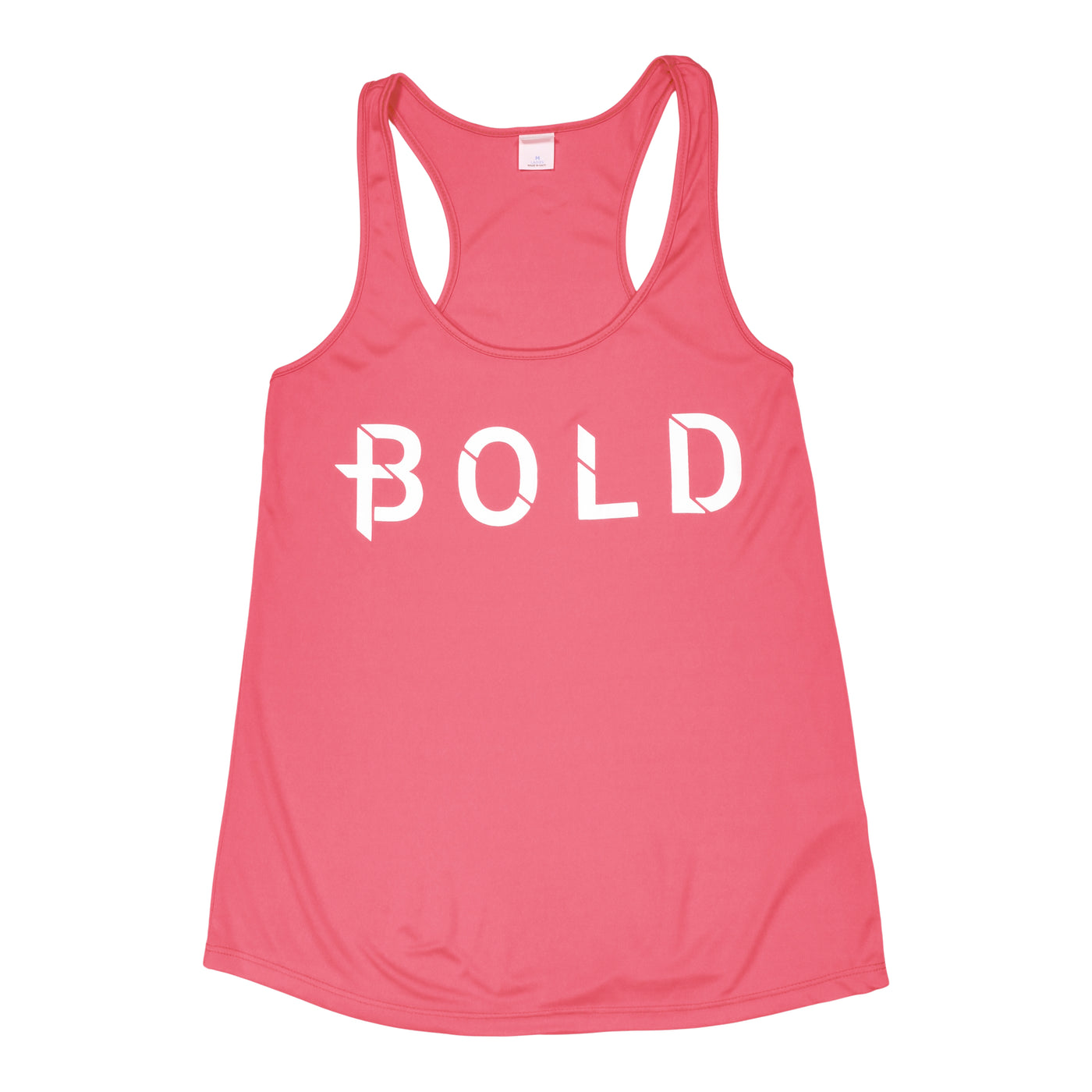 Created Women's Bold Performance coral tank top front view