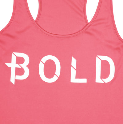 Created Women's Bold Performance coral tank top design view