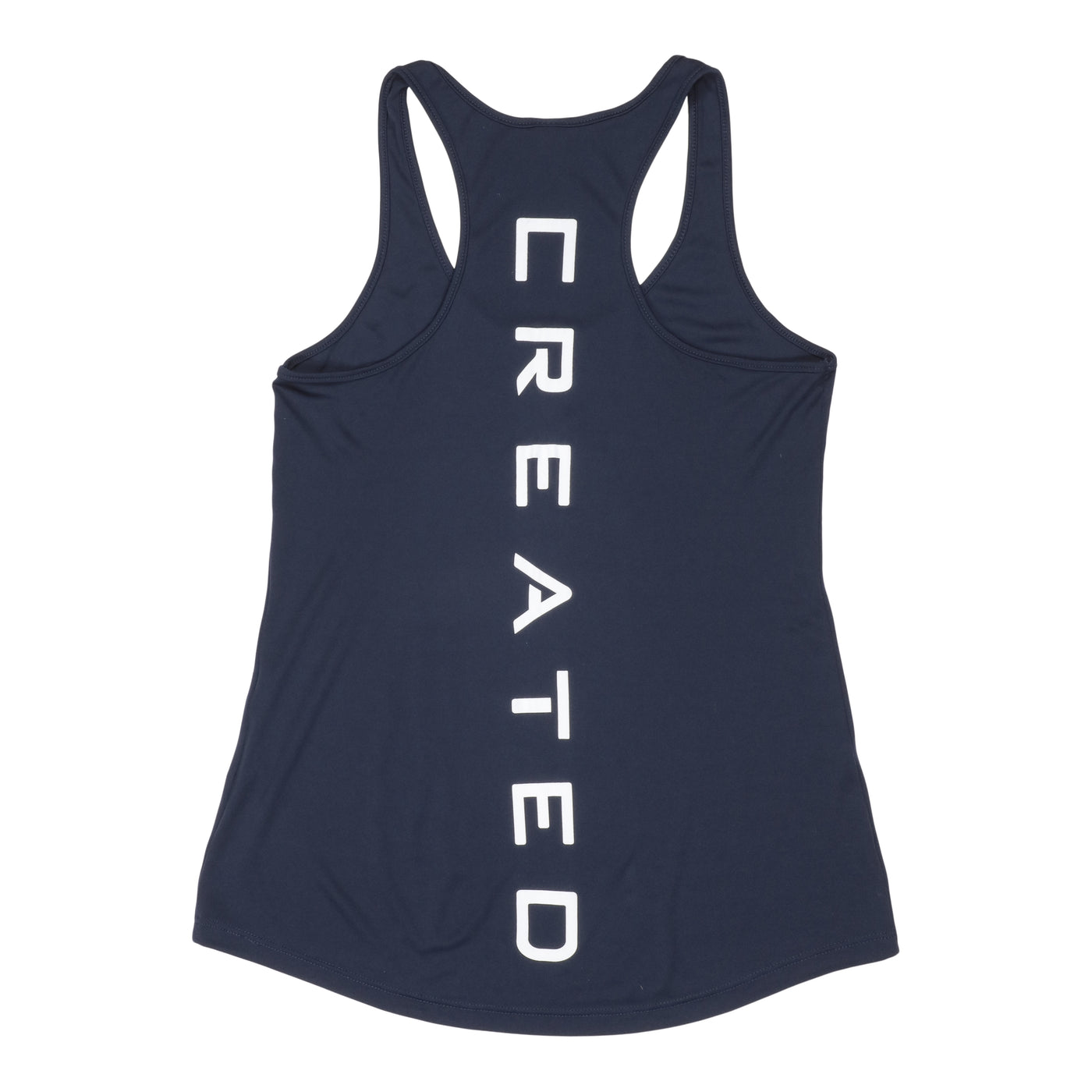 Created Women's Performance navy tank top rear view