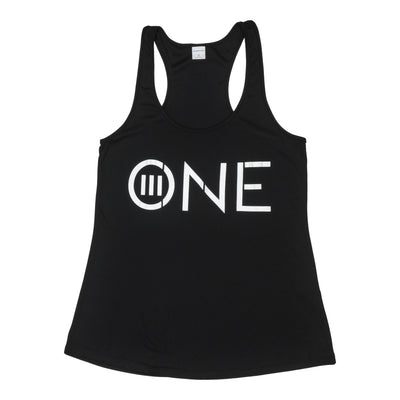 Created Women's Trinity Performance black tank top front view